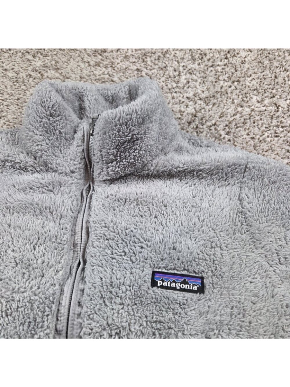 Patagonia Jacket Womens Large Gray Los Gatos Quarter Zip Sherpa Fleece - Picture 3 of 11